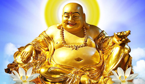Đức Phật Di Lặc với nụ cười đại hoan hỷ.
